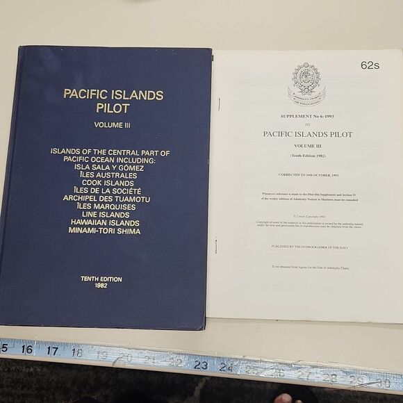 Pacific Islands Pilot Vol. lll Islands of the Central Part of Pacific Ocean Book - Picture 1 of 10